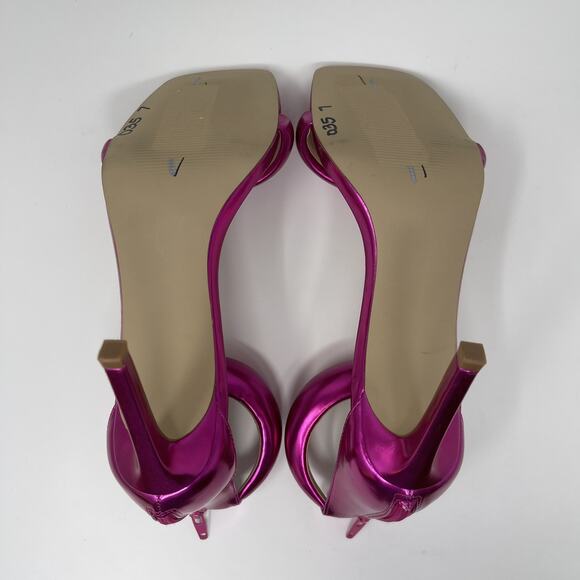 Steve Madden Partay Ankle Strap Stiletto Dress Sandals Womens 7 Pink Metallic - Picture 9 of 11